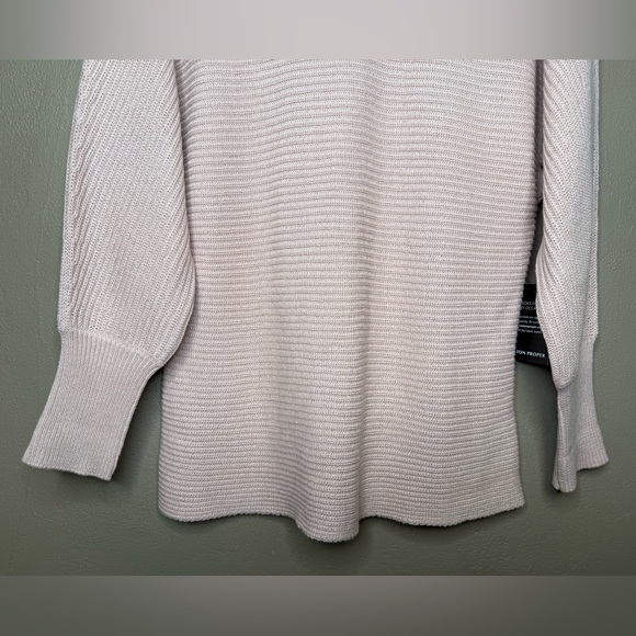 Boston Proper Women's Soft Pink Off the Shoulder Knit Sweater Size Large Preppy - Picture 6 of 16